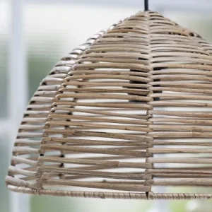 Casatera Suspension Cloche En Rotin Naturel Bois Clair 13