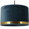 Metropolight Suspension Cylindre En Velours Bleu D29cm 16