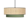 Kauze Luminaires Suspension Déco En Raphia Et Coton Vert Kaki Ø 45cm 20