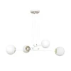 Wonderlamp Suspension élégante 4 Lumières Nordique Blanc Avec Détails Dorés 13