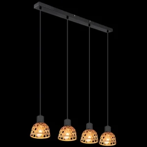 Globo Suspension En Bois 16