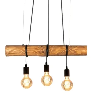 Britop Lighting Suspension En Bois 3 Ampoules 13