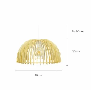 C-Création Suspension En Lamelles De Bois Naturel 18