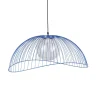 Maisons Du Monde Suspension En Métal Bleu 1 Globe En Verre Transparent 13