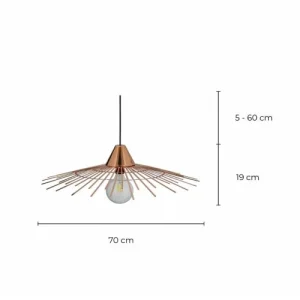 C-Création Suspension En Métal Cuivré 14