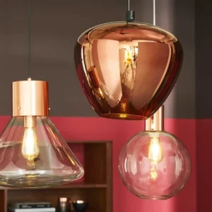 Maisons Du Monde Suspension En Métal Cuivré Et Verre D30 18