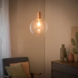 Maisons Du Monde Suspension En Métal Cuivré Et Verre D30 10