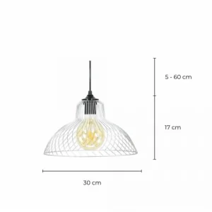 C-Création Suspension En Métal Gris 18