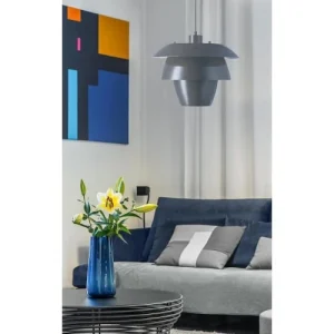 Altobuy Suspension En Métal Gris Forme Fleur Géométrique 10