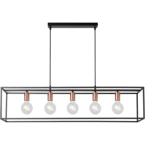 Lampea Suspension En Métal Noir 155 Cm 12