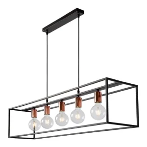 Lampea Suspension En Métal Noir 155 Cm 14