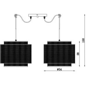 Lucide Suspension En Métal Noir 13