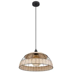 Globo Suspension En Rattan Noir 14