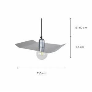 C-Création Suspension En Tôle D’acier Argent 12