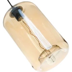 Lussiol Lighting Suspension En Verre Ambré D. 18 Cm 14