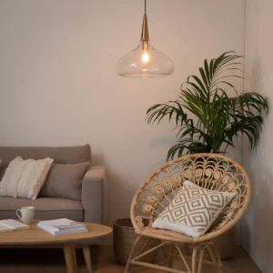 Maisons Du Monde Suspension En Verre Et Métal Doré 10