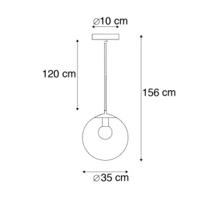 QAZQA Suspension En Verre Transparent 8