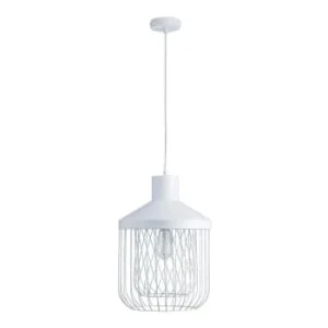 Lampea Suspension Industrielle En Blanc 43,7 Cm 18