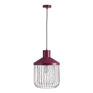 Lampea Suspension Industrielle En Rouge 43,7 Cm 16