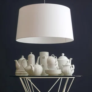 Frau Maier Suspension Lea Tissus Blanc 55x30x55 Cm 6