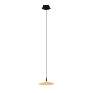 Cristalrecord Suspension Led Noire En Bois Et Diffuseur Acrylique Opale ø18 Cm 9