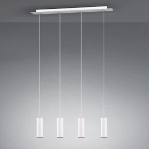 Trio Suspension Métal Blanc 4 Lumières 16