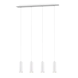 Trio Suspension Métal Blanc 4 Lumières 18