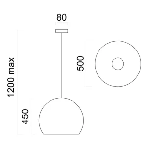 Lumicom Suspension Métal Blanc Brillant 50cm 8