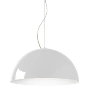 Lumicom Suspension Métal Noir Brillant Et Blanc 60cm 15