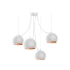 Lumicom Suspension Métal Blanc Mat Et Feuille Cuivre Interne 22