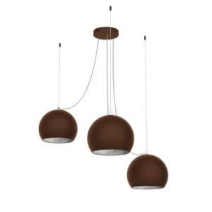 Lumicom Suspension Métal Marron Corten Et Feuille Cuivre Interne 18