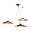 Lumicom Suspension Métal Marron Corten Et Feuille Cuivre Interne 19