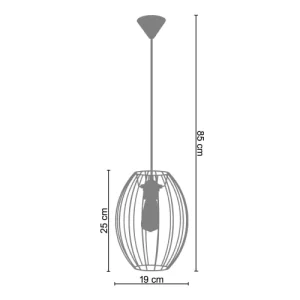 TOSEL Suspension Métal Noir 11