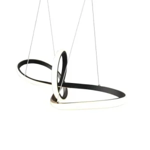 Trio Suspension Métal Noir Led 10