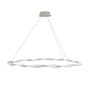 Cristalrecord Suspension Minimaliste Et élégant En Forme D’anneau Blanc ø108 Cm 12