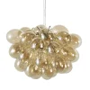 Maisons Du Monde Suspension Multi-globes En Verre Ambré Et Métal Doré D49 16