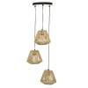 Home Maison Suspension Naturelle à 3 Abats Jour Beige D20cm 22