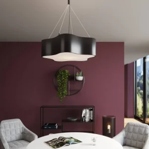 Kare Design Suspension Nuage Noir En Acier Et Verre 9