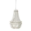 Maisons Du Monde Suspension Perles En Sapin Blanc Et Métal Effet Vieilli 20