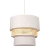 Decoratie Suspension Ronde Gigogne Cannage Blanc D35 19