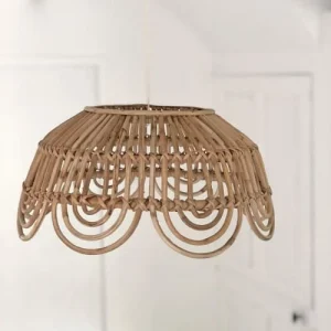 Casatera Suspension Vintage En Rotin Naturel Bois Clair 10